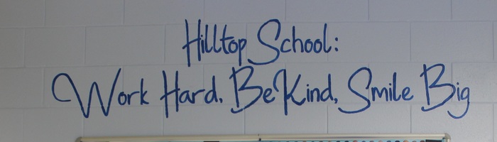 Our motto is part of our cafeteria mural.