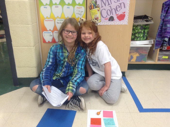Sharing writing stories with 2nd grade buddy class.