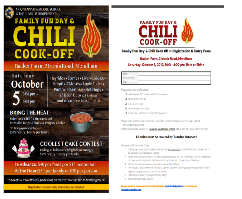Spice it up - Mendham Chili Cook-off 10/5